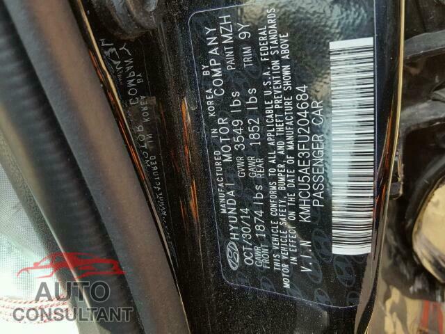 HYUNDAI ACCENT 2015 - KMHCU5AE3FU204684