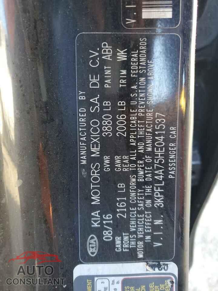 KIA FORTE 2017 - 3KPFL4A75HE041537