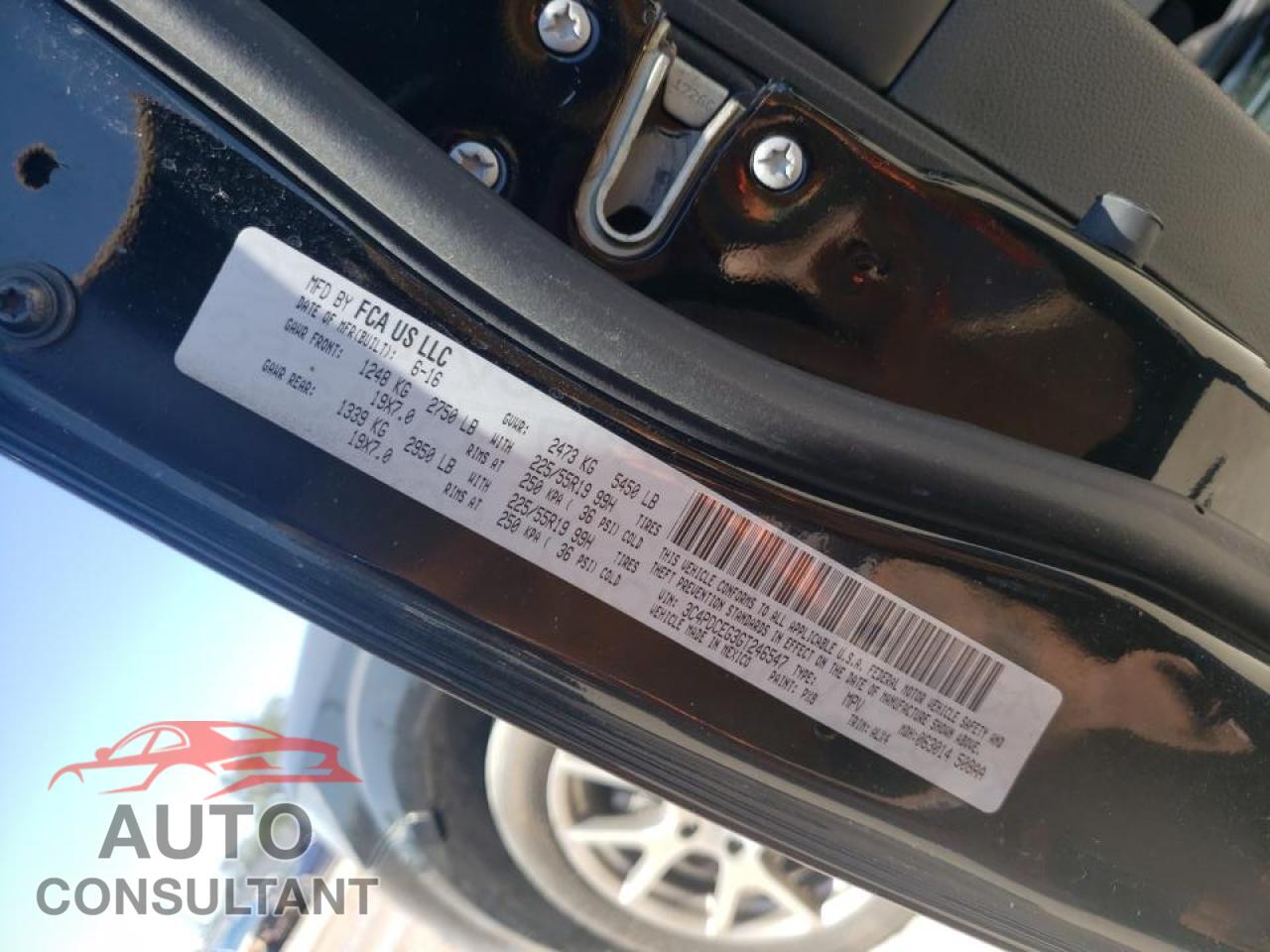 DODGE JOURNEY 2016 - 3C4PDCEG3GT246547