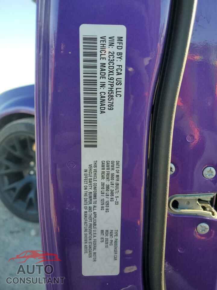 DODGE CHARGER 2023 - 2C3CDXL97PH585769