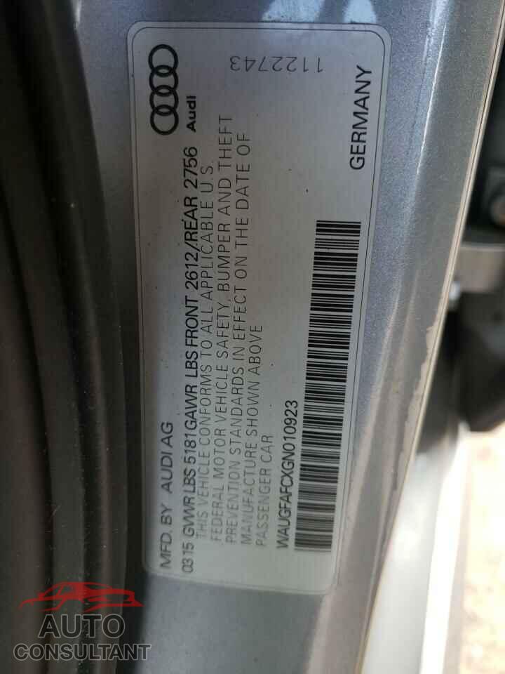 AUDI A6 2016 - WAUGFAFCXGN010923