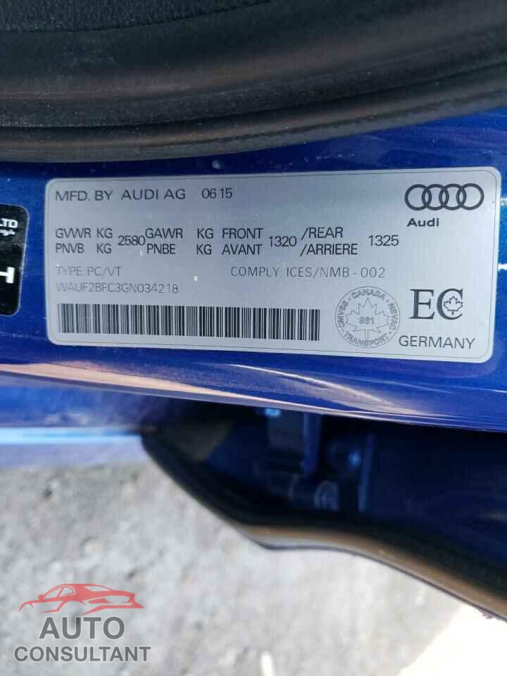 AUDI S6/RS6 2016 - WAUF2BFC3GN034218