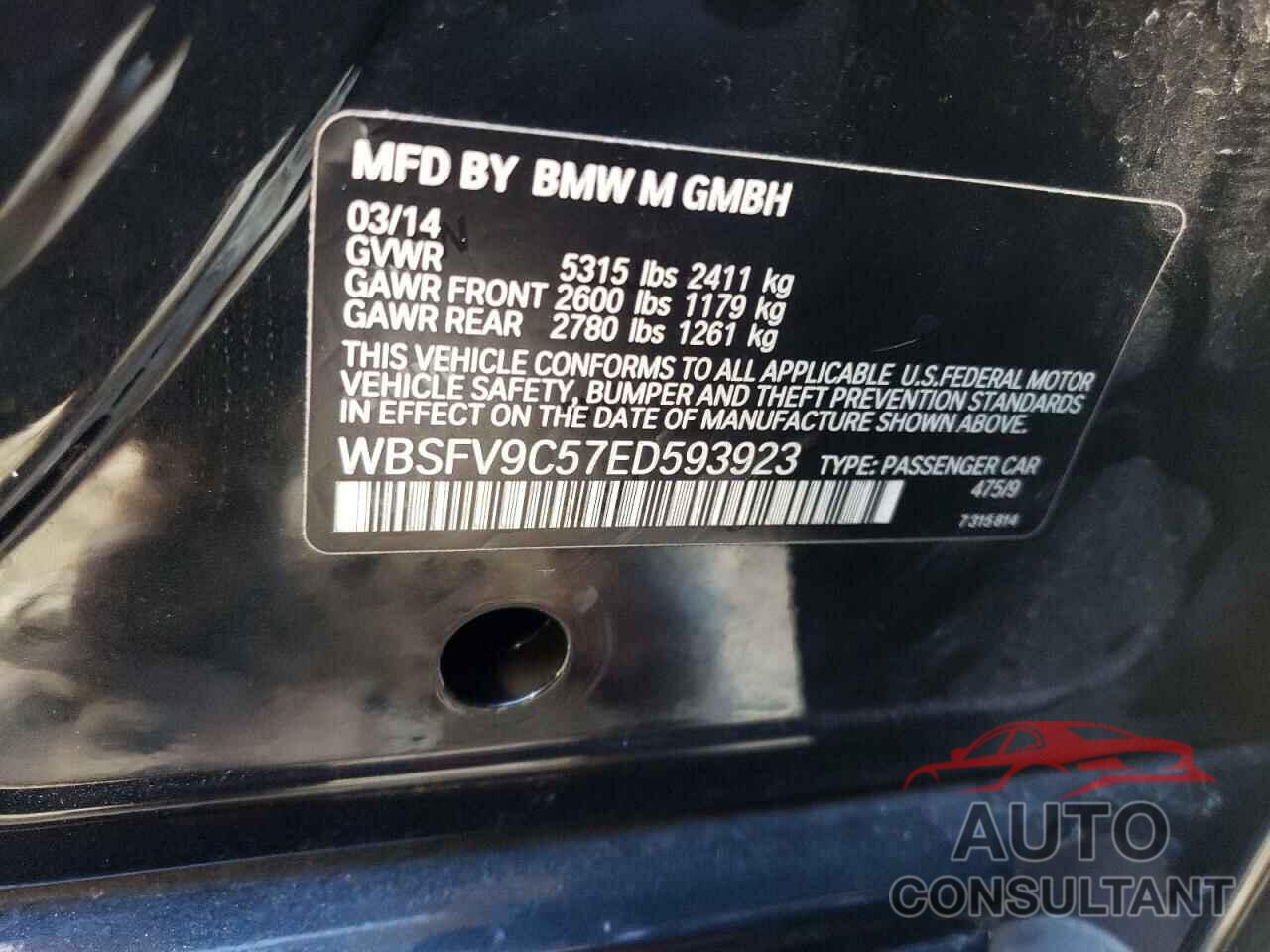 BMW M5 2014 - WBSFV9C57ED593923