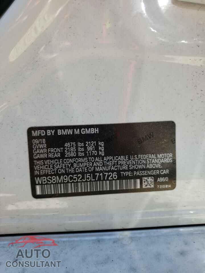 BMW M3 2018 - WBS8M9C52J5L71726