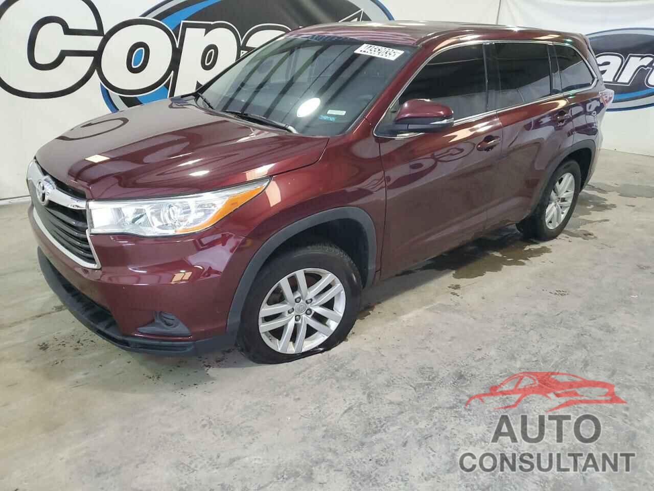 TOYOTA HIGHLANDER 2014 - 5TDZARFH8ES009085