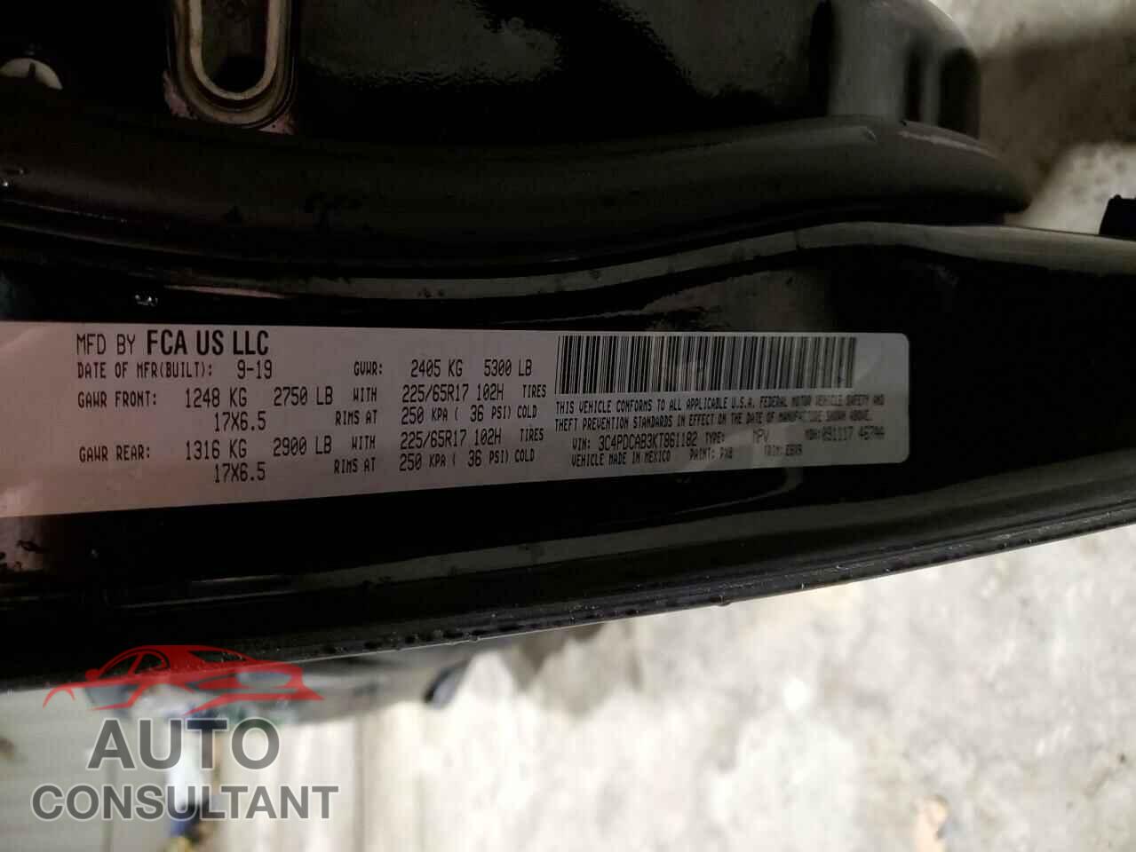 DODGE JOURNEY 2019 - 3C4PDCAB3KT861182