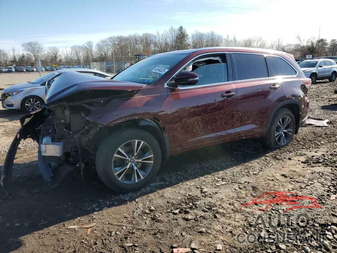 TOYOTA HIGHLANDER 2016 - 5TDJKRFH3GS279340