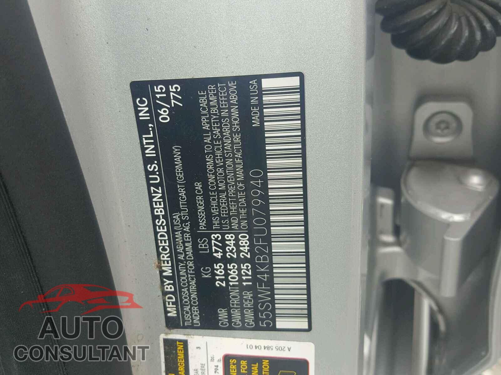 MERCEDES-BENZ C CLASS 2015 - 55SWF4KB2FU079940