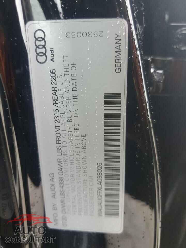 AUDI A3 2020 - WAUAUGFFXLA098026