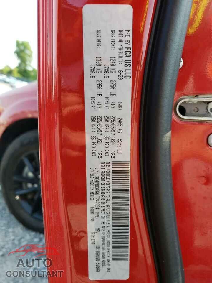 DODGE JOURNEY 2020 - 3C4PDCAB0LT242234