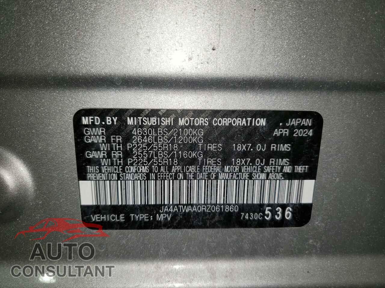 MITSUBISHI ECLIPSE 2024 - JA4ATWAA0RZ061860