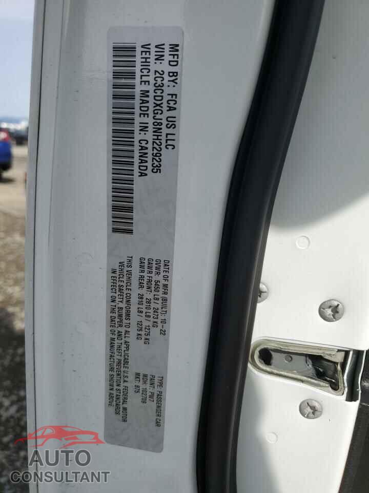 DODGE CHARGER 2022 - 2C3CDXGJ8NH229235