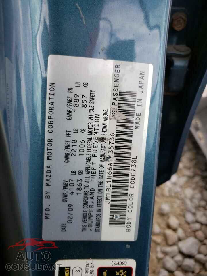MAZDA MAZDA3 2010 - JM1BL1H66A1135736