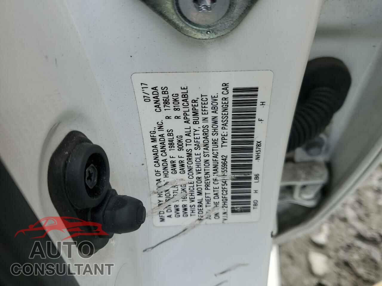 HONDA CIVIC 2017 - 2HGFC2F54HH559642