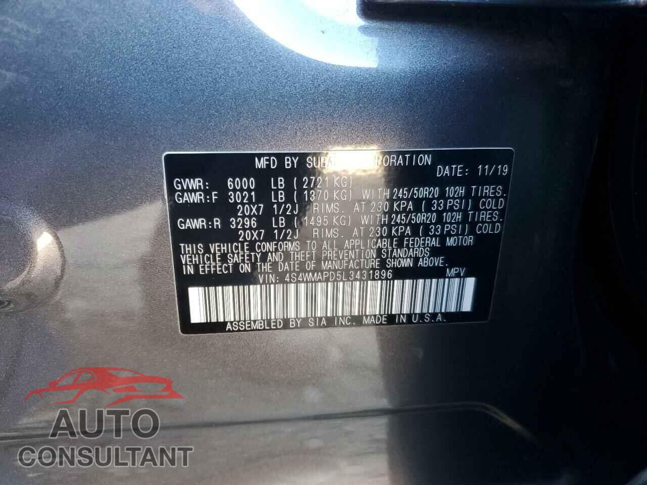 SUBARU ASCENT 2020 - 4S4WMAPD5L3431896