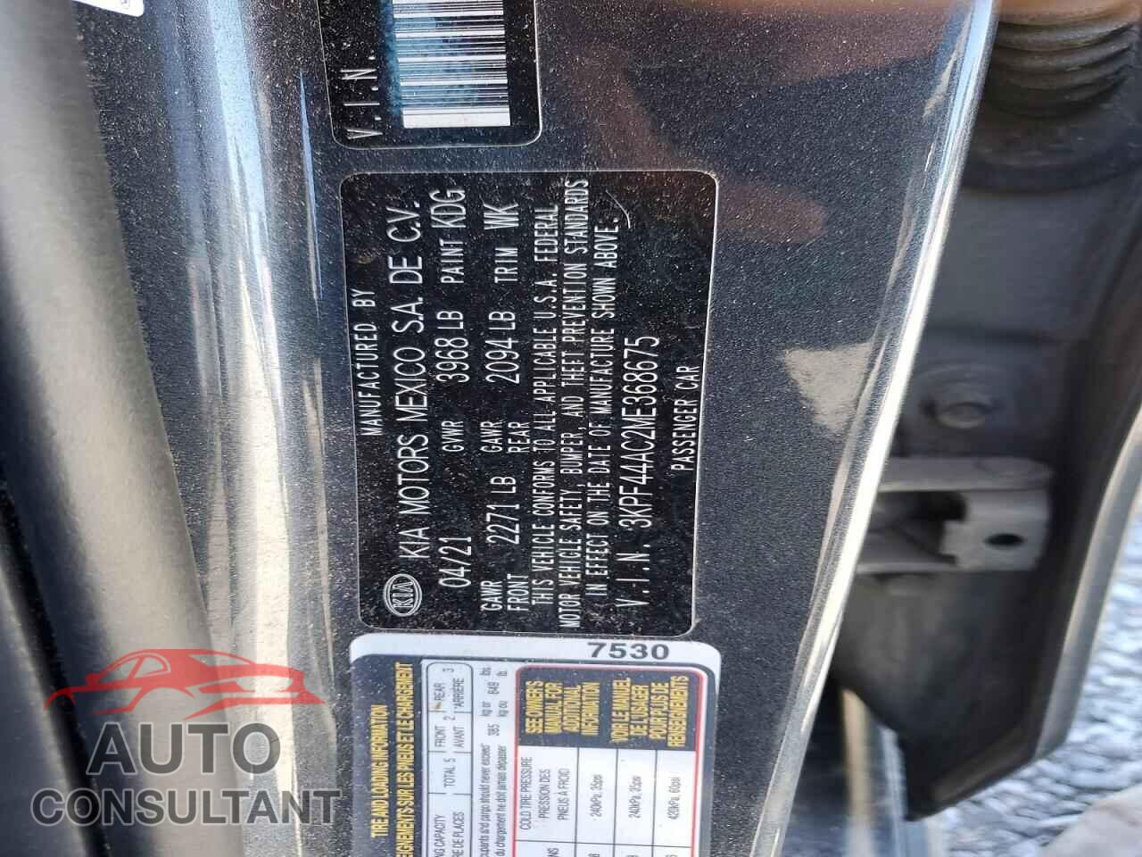 KIA FORTE 2021 - 3KPF44AC2ME368675