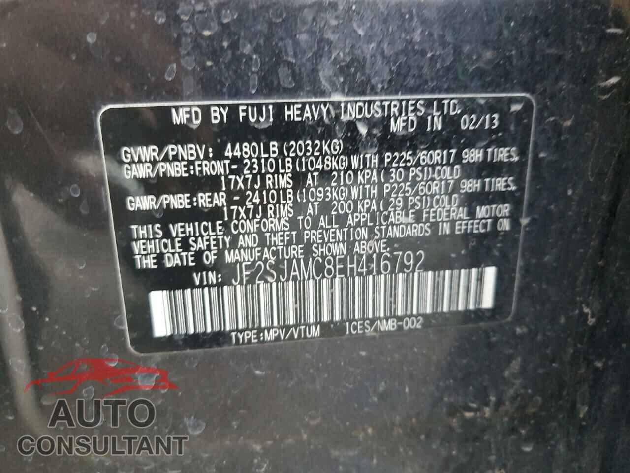 SUBARU FORESTER 2014 - JF2SJAMC8EH416792