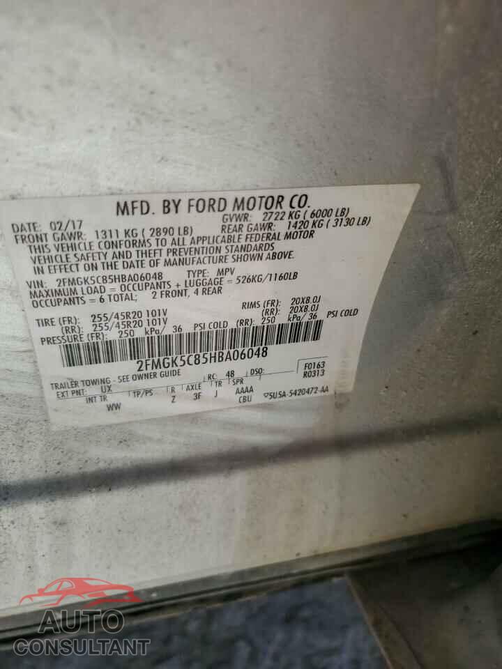 FORD FLEX 2017 - 2FMGK5C85HBA06048