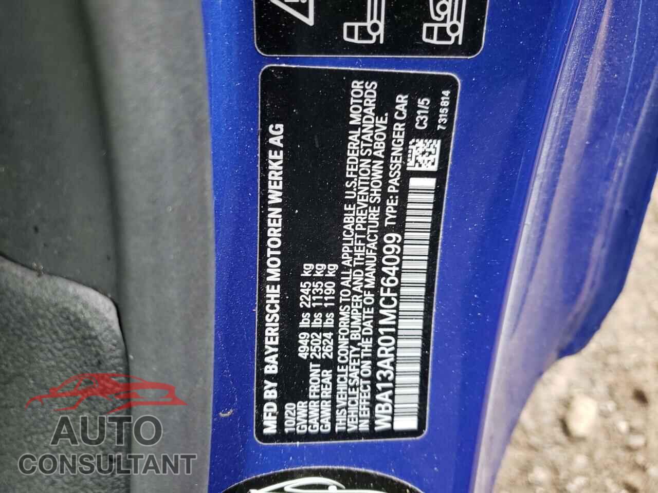 BMW M4 2021 - WBA13AR01MCF64099