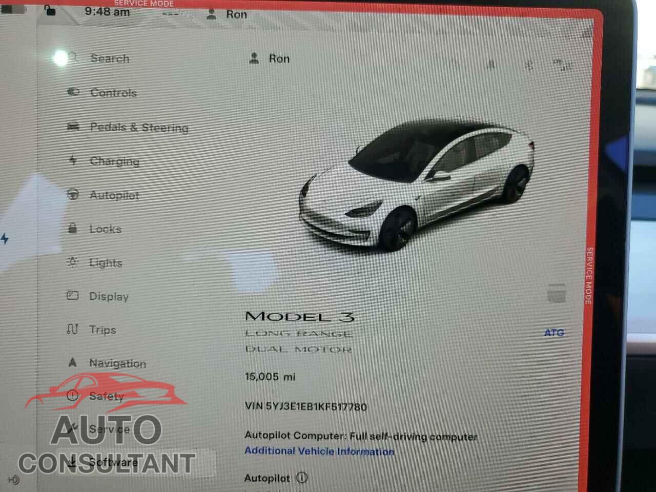 TESLA MODEL 3 2019 - 5YJ3E1EB1KF517780