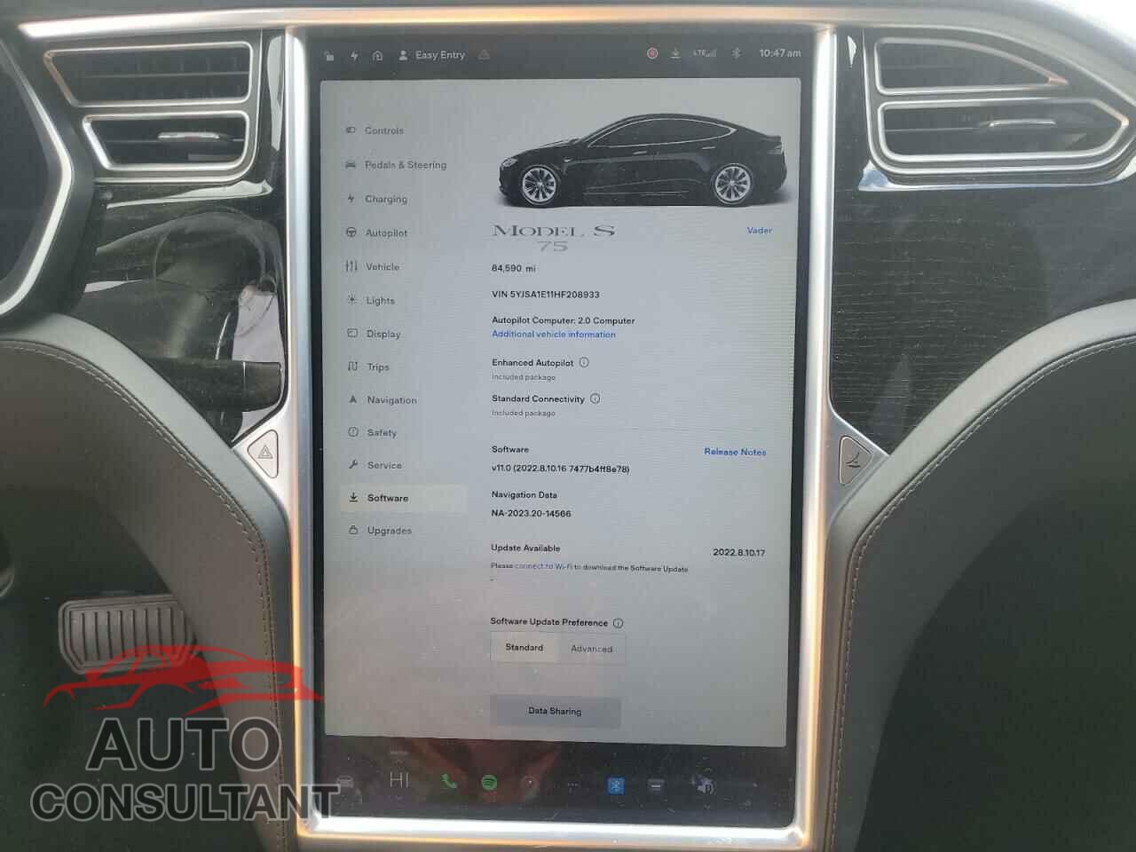 TESLA MODEL S 2017 - 5YJSA1E11HF208933