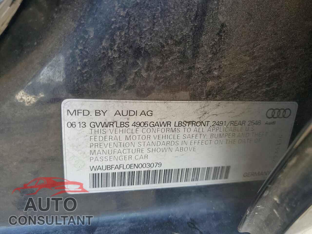 AUDI A4 2014 - WAUBFAFL0EN003079