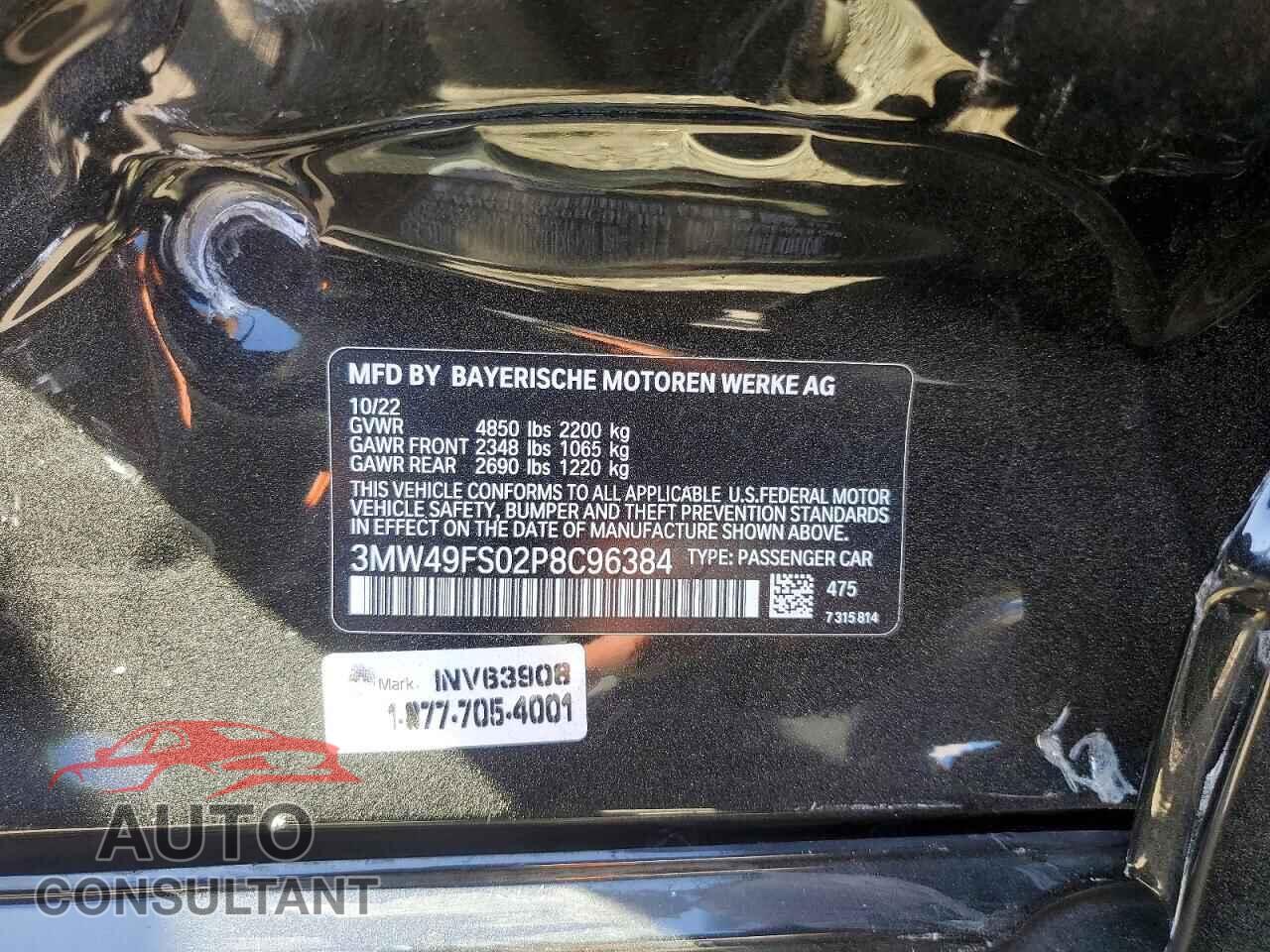 BMW M3 2023 - 3MW49FS02P8C96384