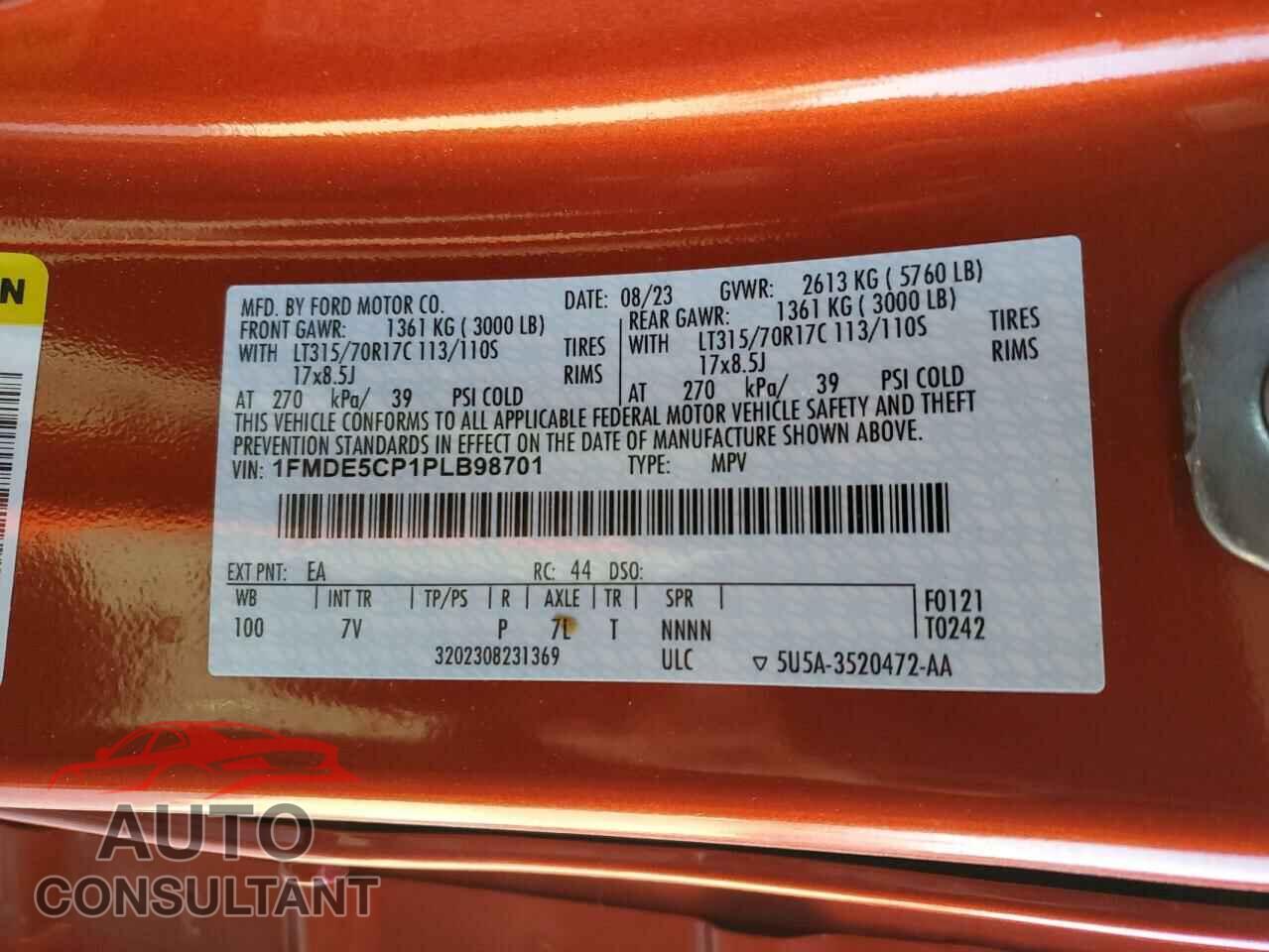 FORD BRONCO 2023 - 1FMDE5CP1PLB98701