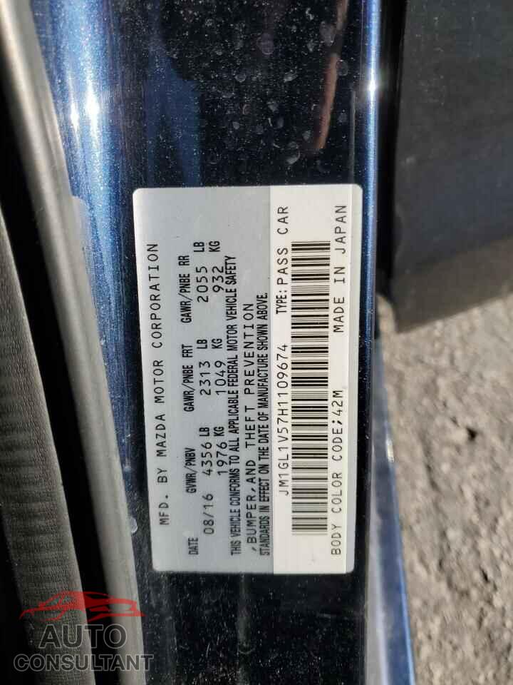 MAZDA 6 2017 - JM1GL1V57H1109674