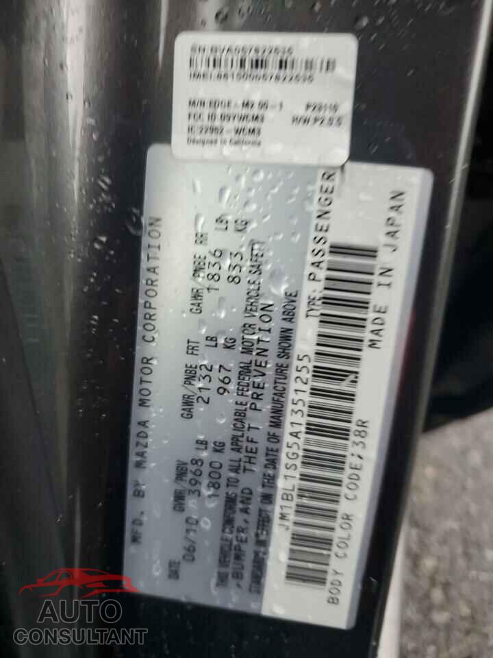 MAZDA 3 2010 - JM1BL1SG5A1351255