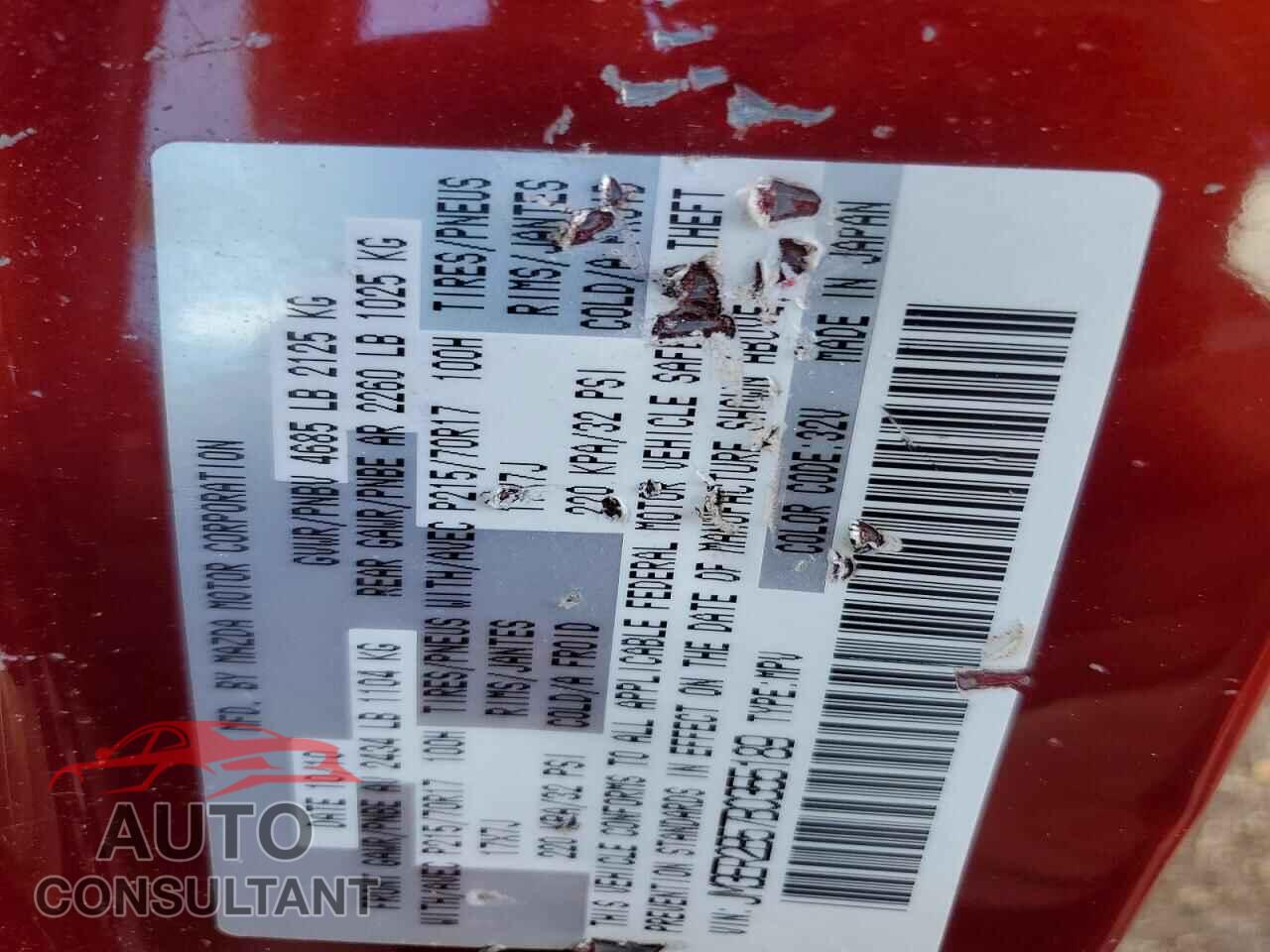 MAZDA CX-7 2011 - JM3ER2B57B0355189
