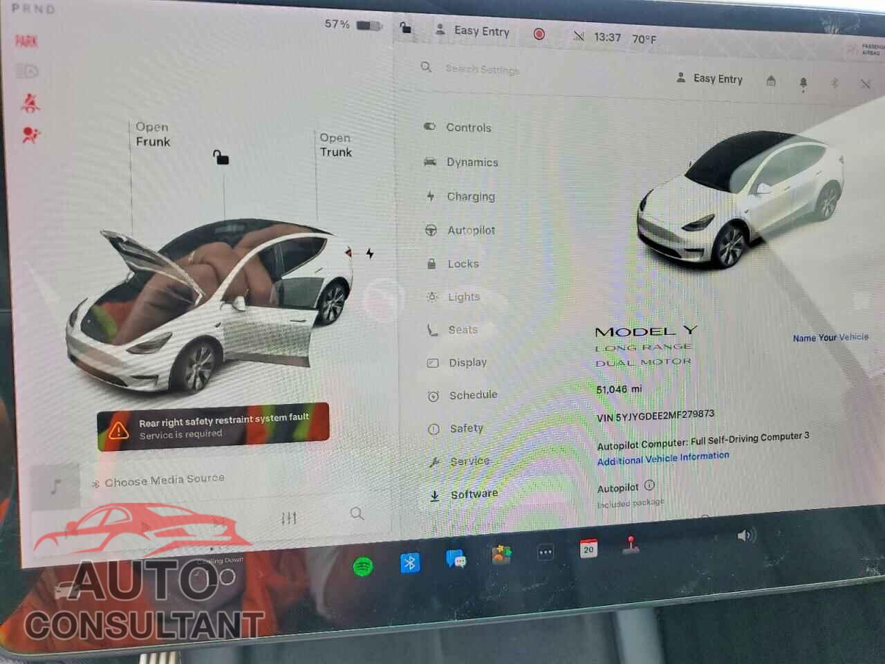 TESLA MODEL Y 2021 - 5YJYGDEE2MF279873