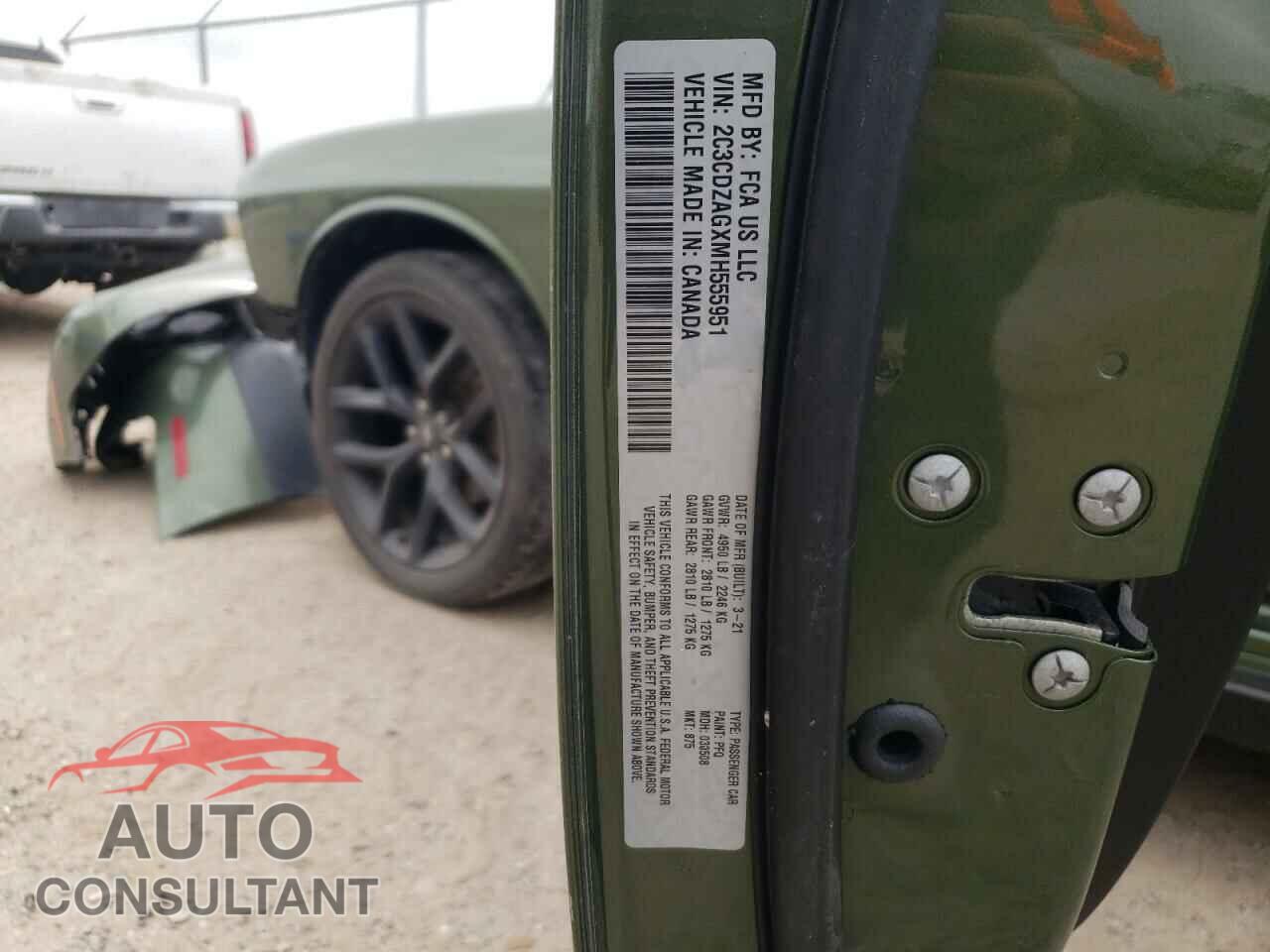 DODGE CHALLENGER 2021 - 2C3CDZAGXMH555951