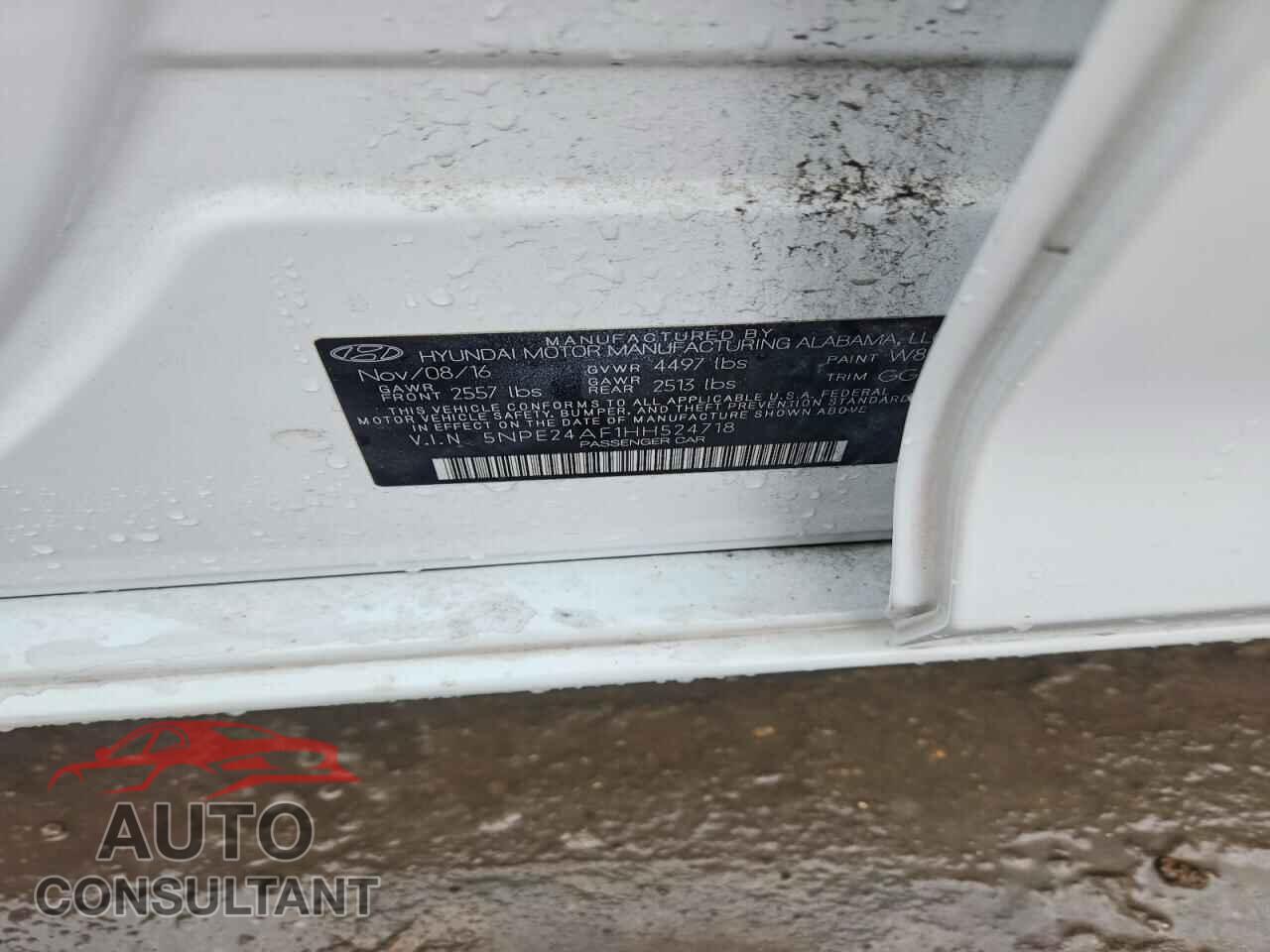 HYUNDAI SONATA 2017 - 5NPE24AF1HH524718