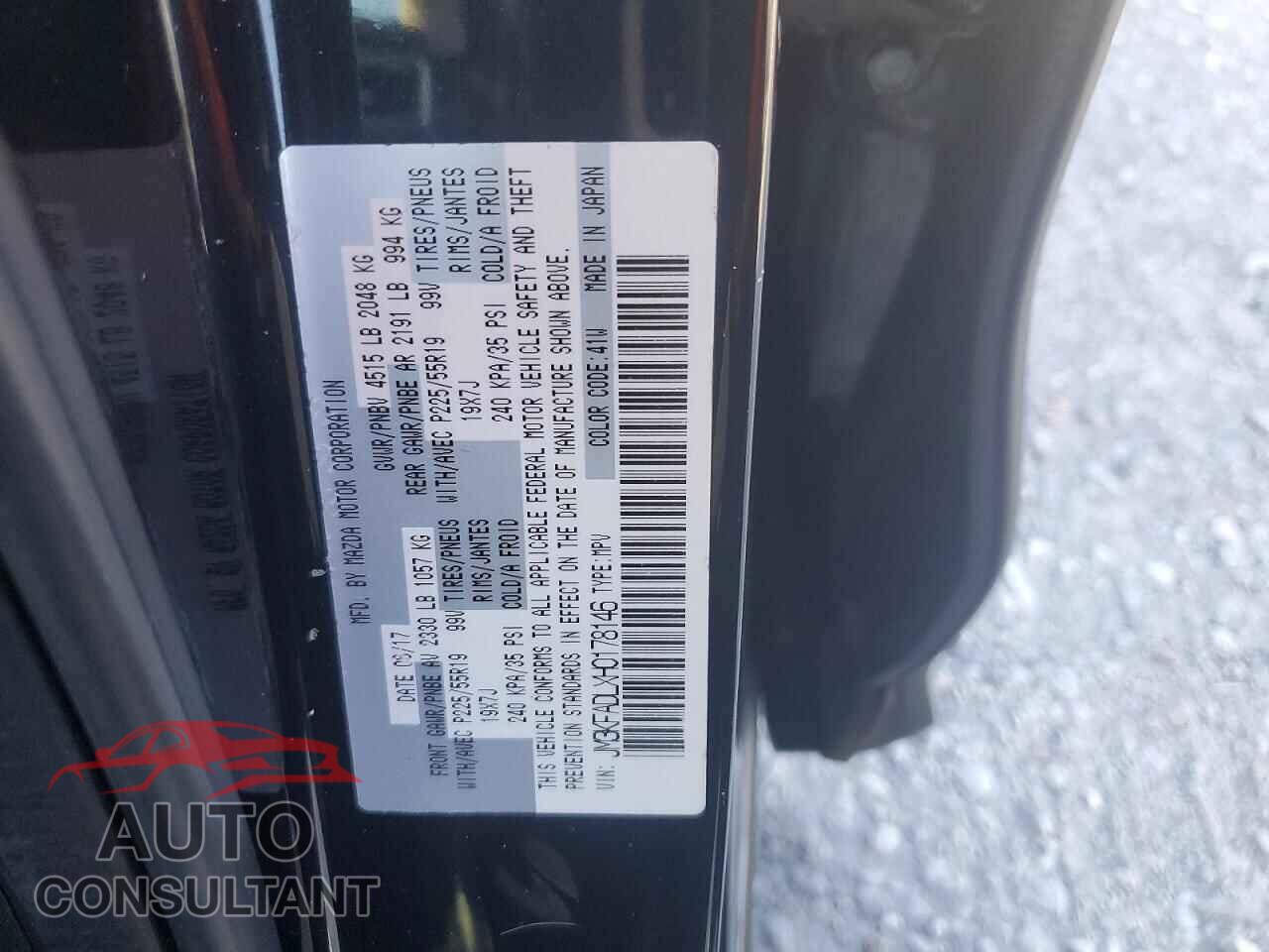 MAZDA CX-5 2017 - JM3KFADLXH0178146