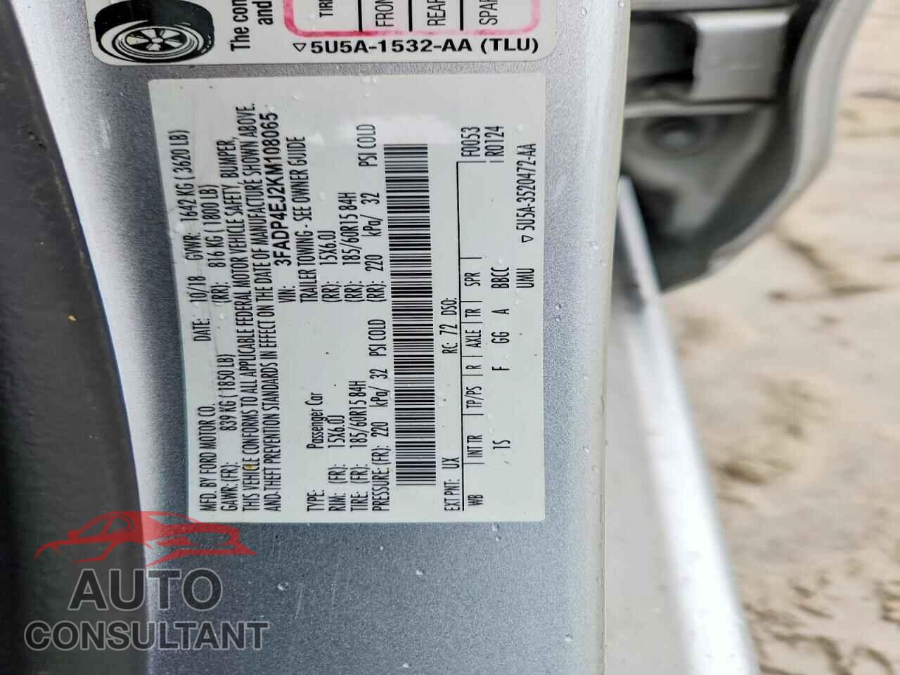 FORD FIESTA 2019 - 3FADP4EJ2KM108065