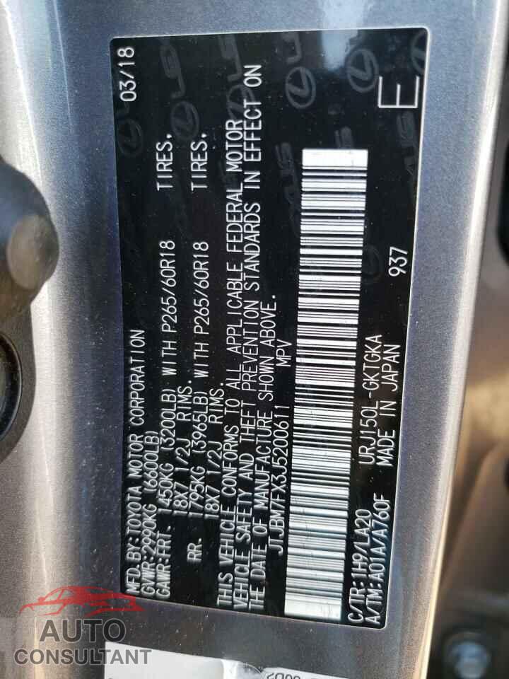 LEXUS GX 2018 - JTJBM7FX3J5200611