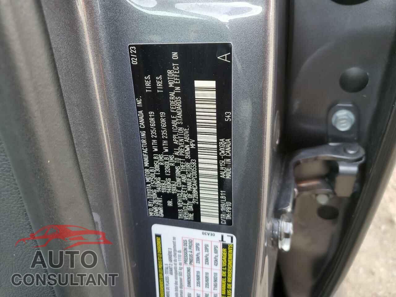 LEXUS RX 350H BA 2023 - 2T2BBMCA4PC005583