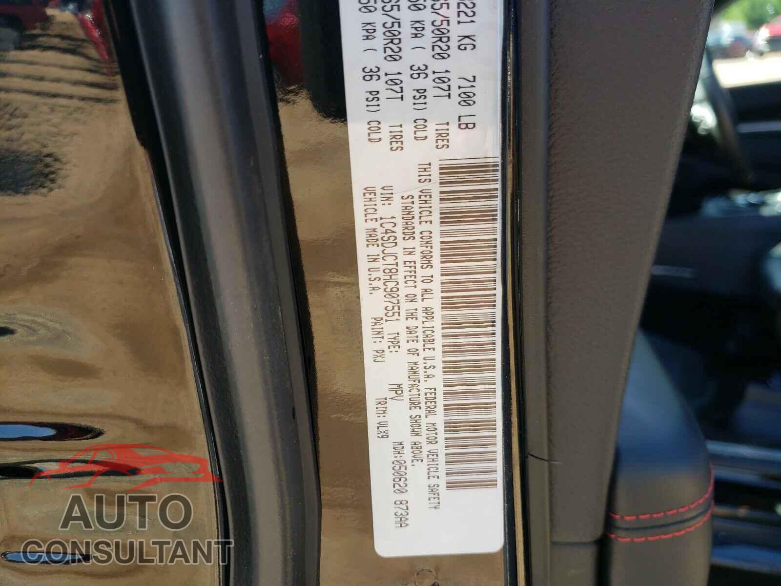 DODGE DURANGO 2017 - 1C4SDJCT8HC907551