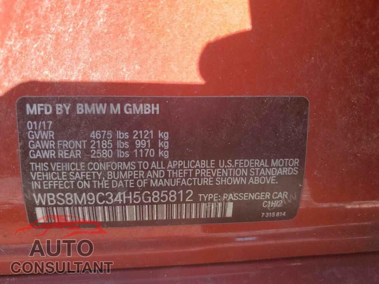 BMW M3 2017 - WBS8M9C34H5G85812