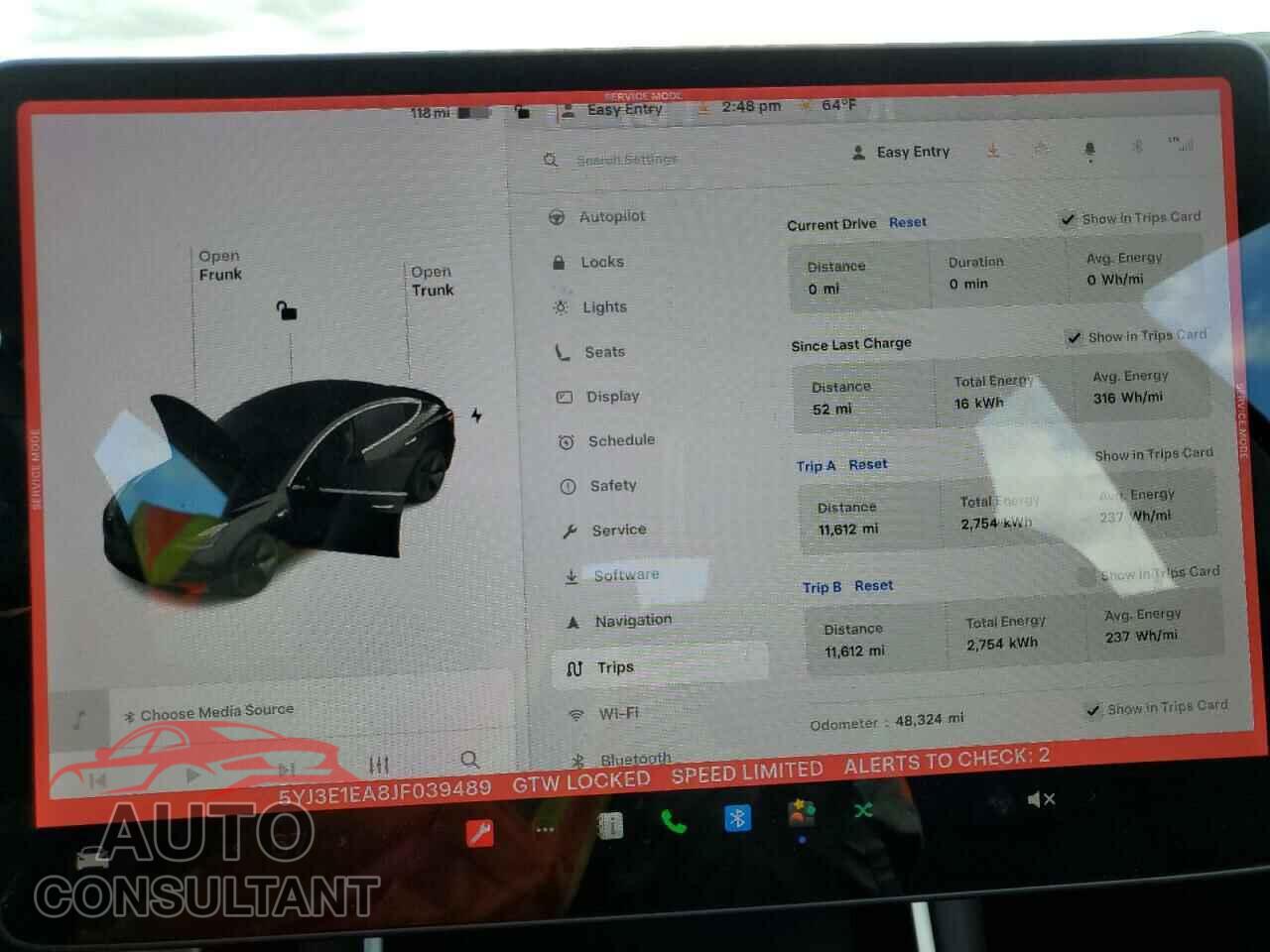 TESLA MODEL 3 2018 - 5YJ3E1EA8JF039489