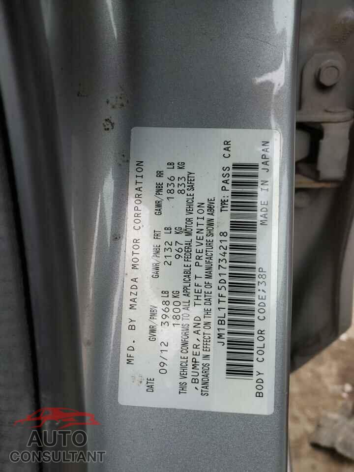 MAZDA 3 2013 - JM1BL1TF5D1734218