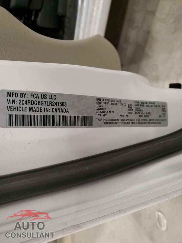 DODGE CARAVAN 2020 - 2C4RDGBG7LR241563