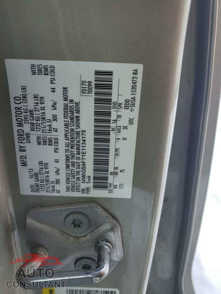 FORD TRANSIT 2014 - NM0GS9F71E1134175