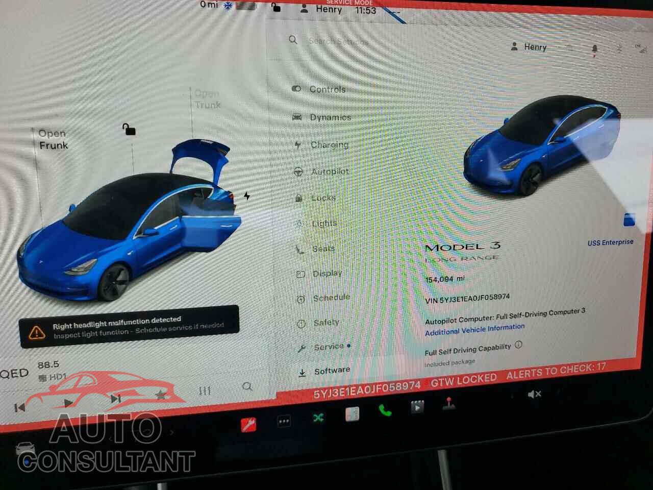 TESLA MODEL 3 2018 - 5YJ3E1EA0JF058974