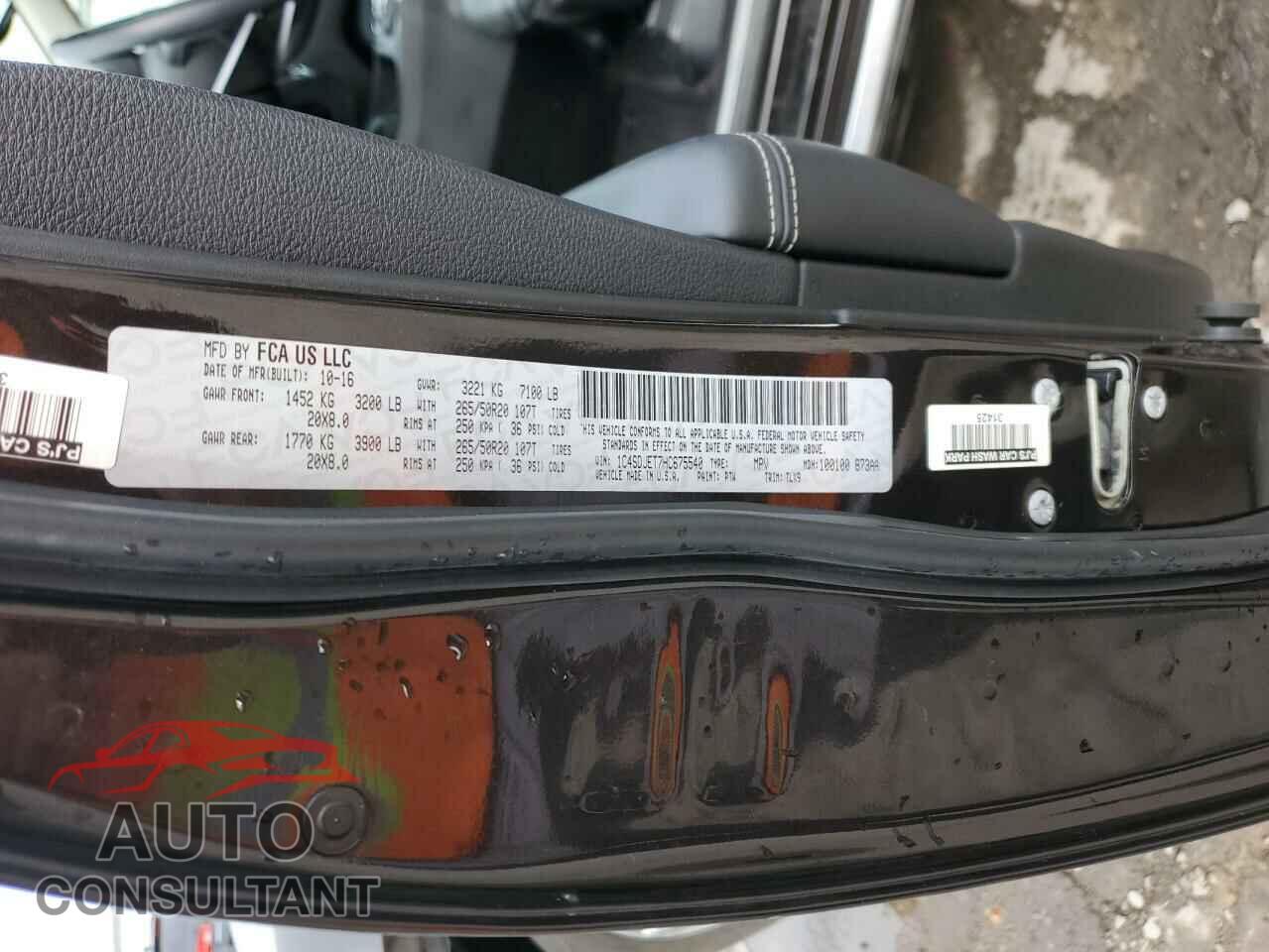 DODGE DURANGO 2017 - 1C4SDJET7HC675540