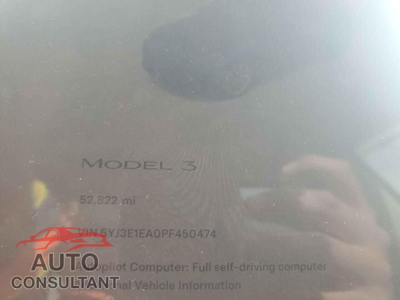 TESLA MODEL 3 2023 - 5YJ3E1EA0PF450474