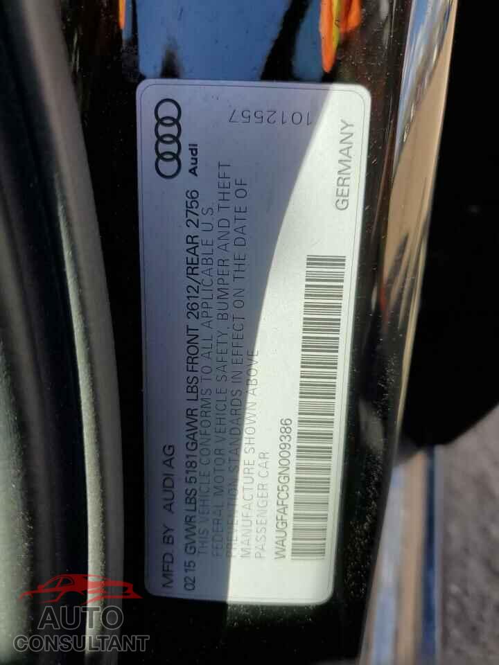 AUDI A6 2016 - WAUGFAFC5GN009386