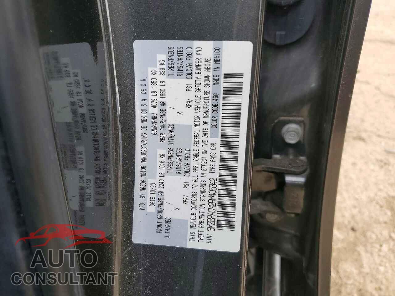 MAZDA 3 2024 - 3MZBPACM2RM405342