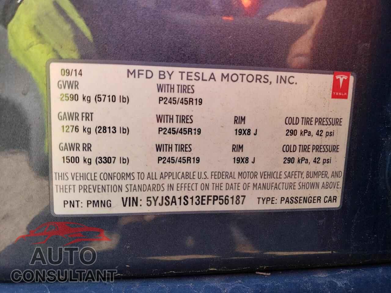 TESLA MODEL S 2014 - 5YJSA1S13EFP56187